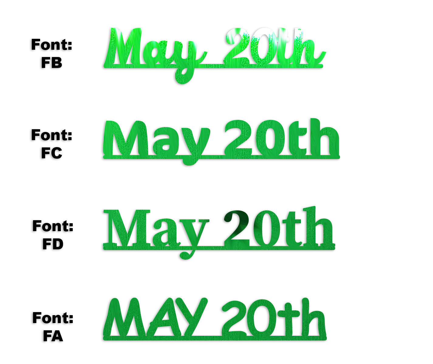 Custom-Fetti Date - MAY 20th Green