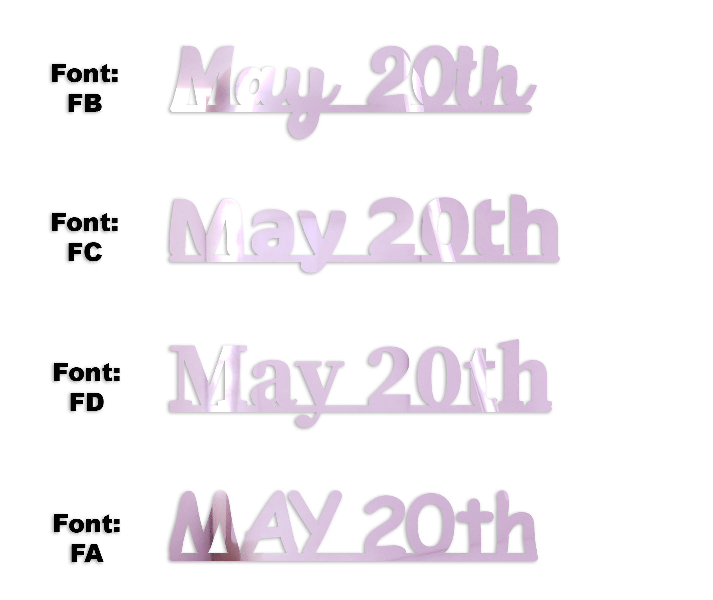 Custom-Fetti Date - MAY 20th Pink