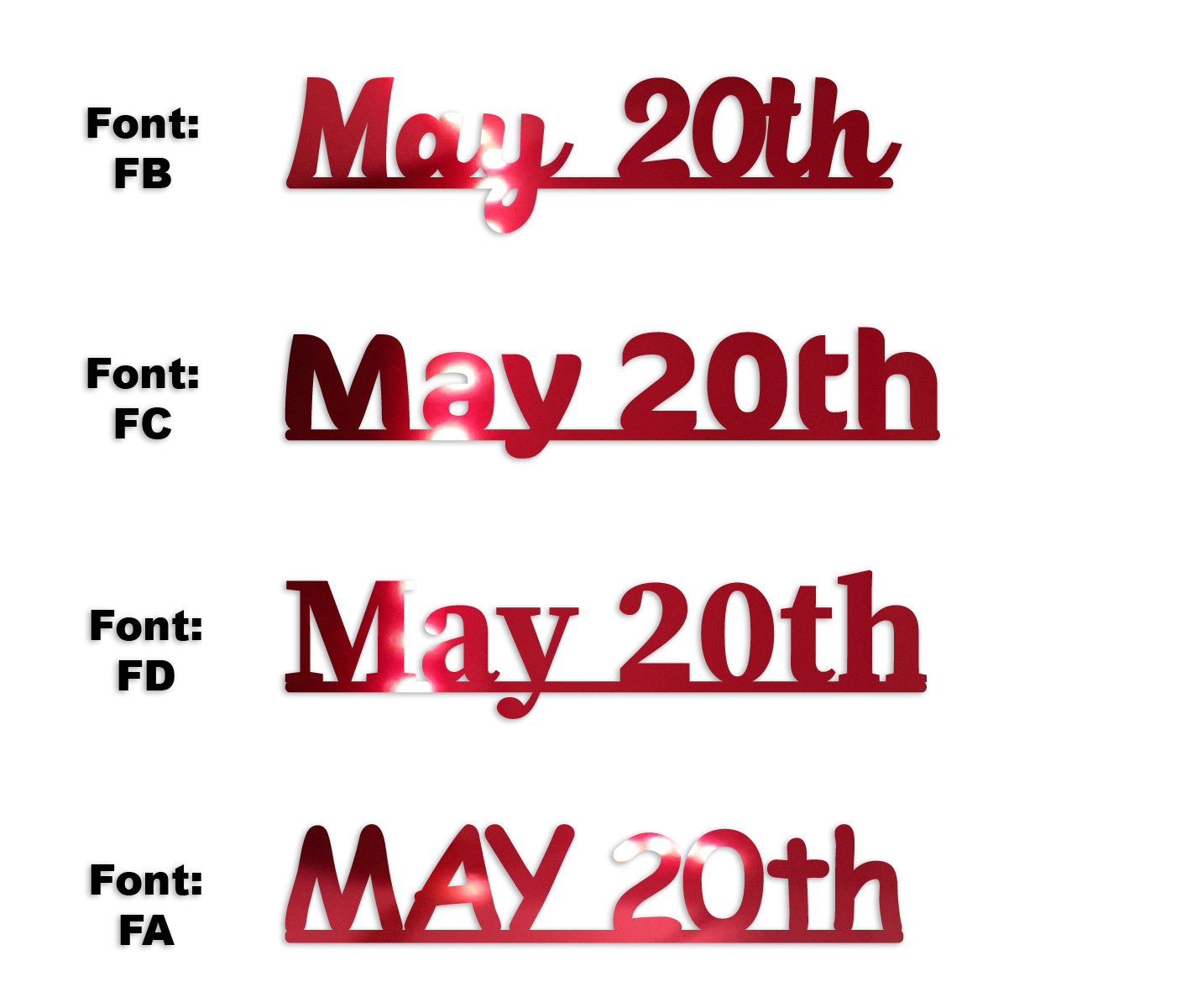 Custom-Fetti Date - MAY 20th Red