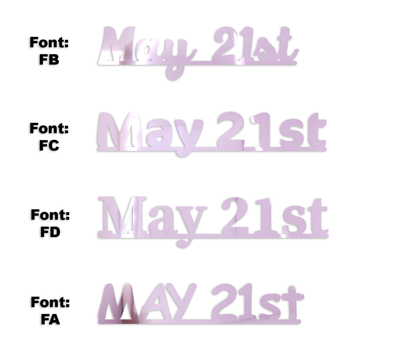 Custom-Fetti Date - MAY 21st Pink