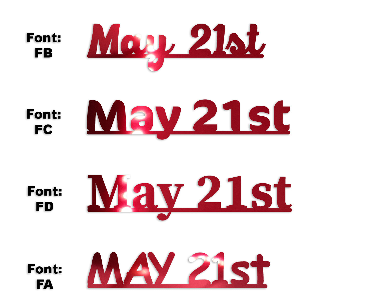 Custom-Fetti Date - MAY 21st Red