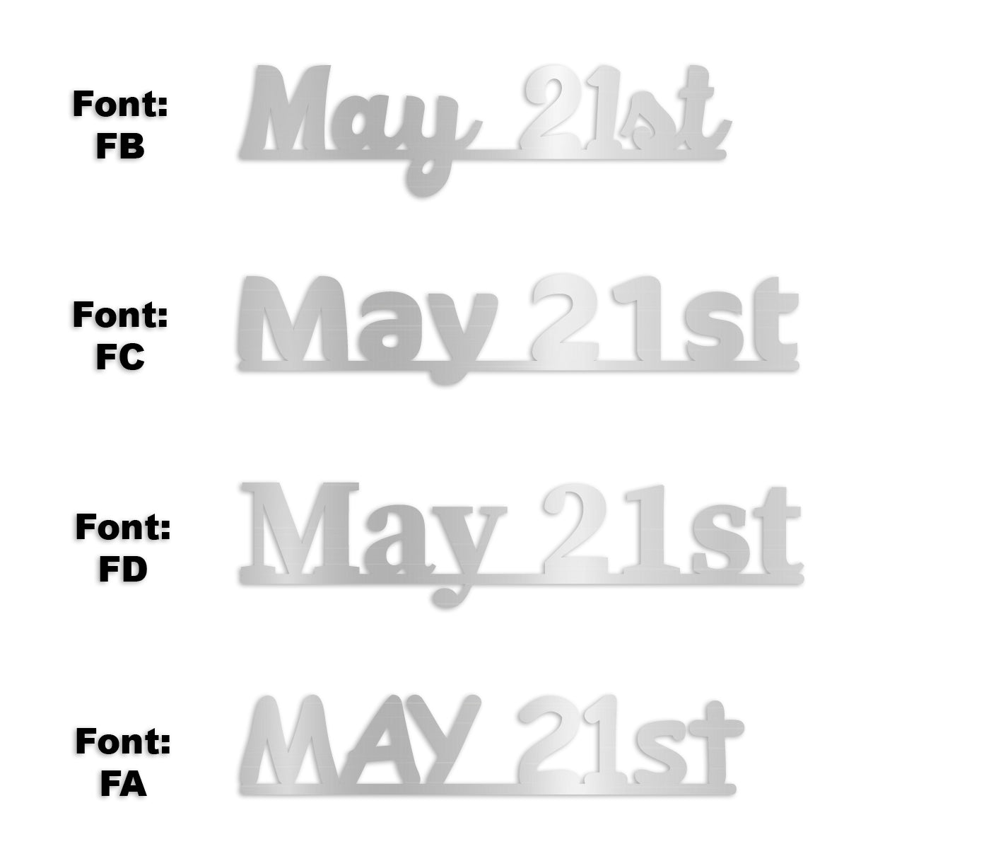 Custom-Fetti Date - MAY 21st Silver