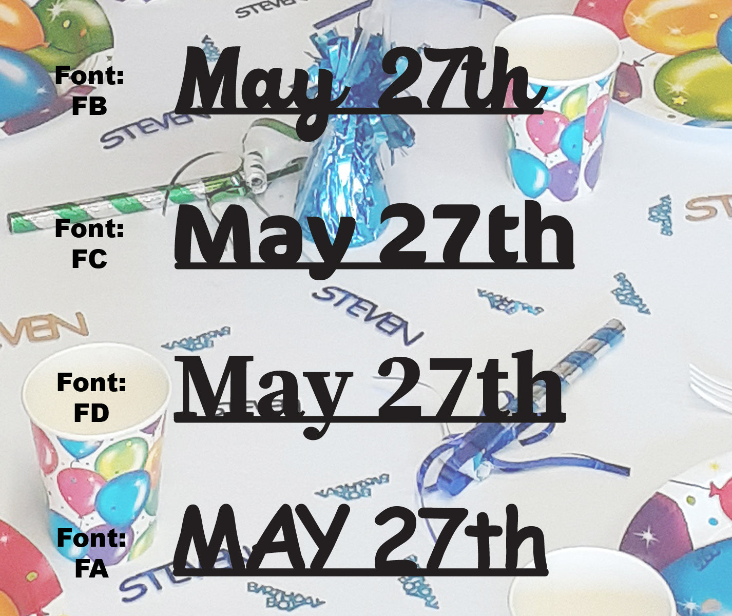 Custom-Fetti Date - MAY 27th Black