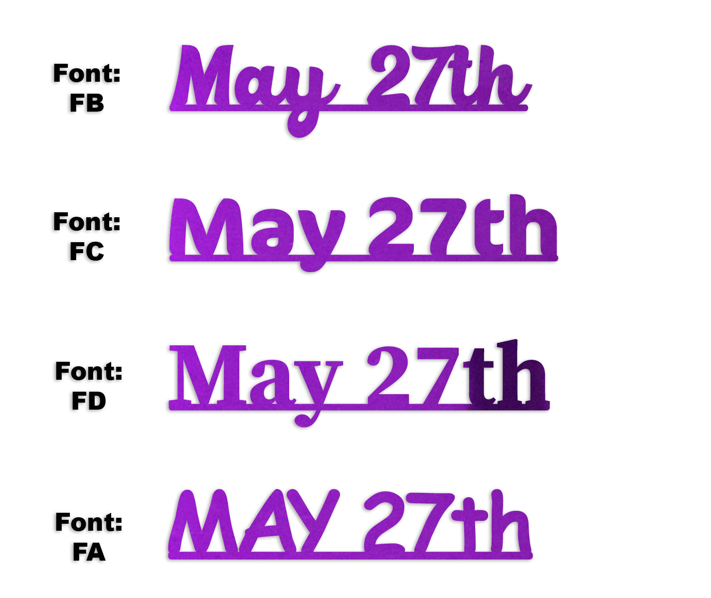 Custom-Fetti Date - MAY 27th Purple