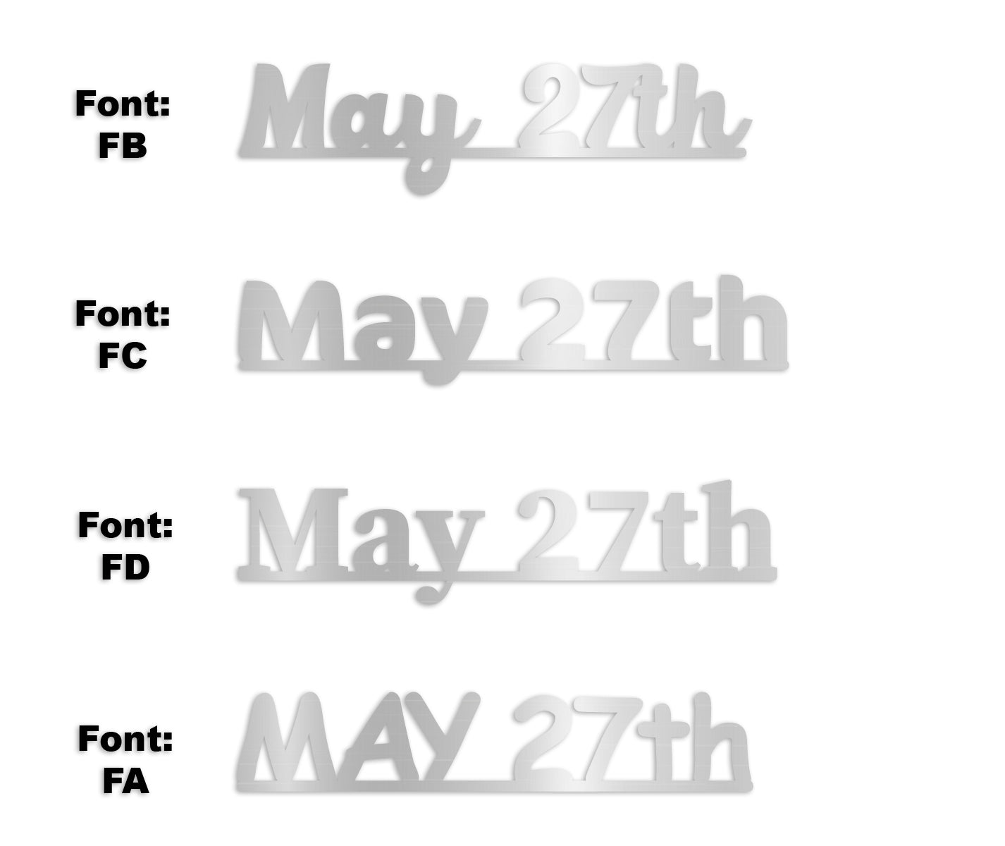 Custom-Fetti Date - MAY 27th Silver