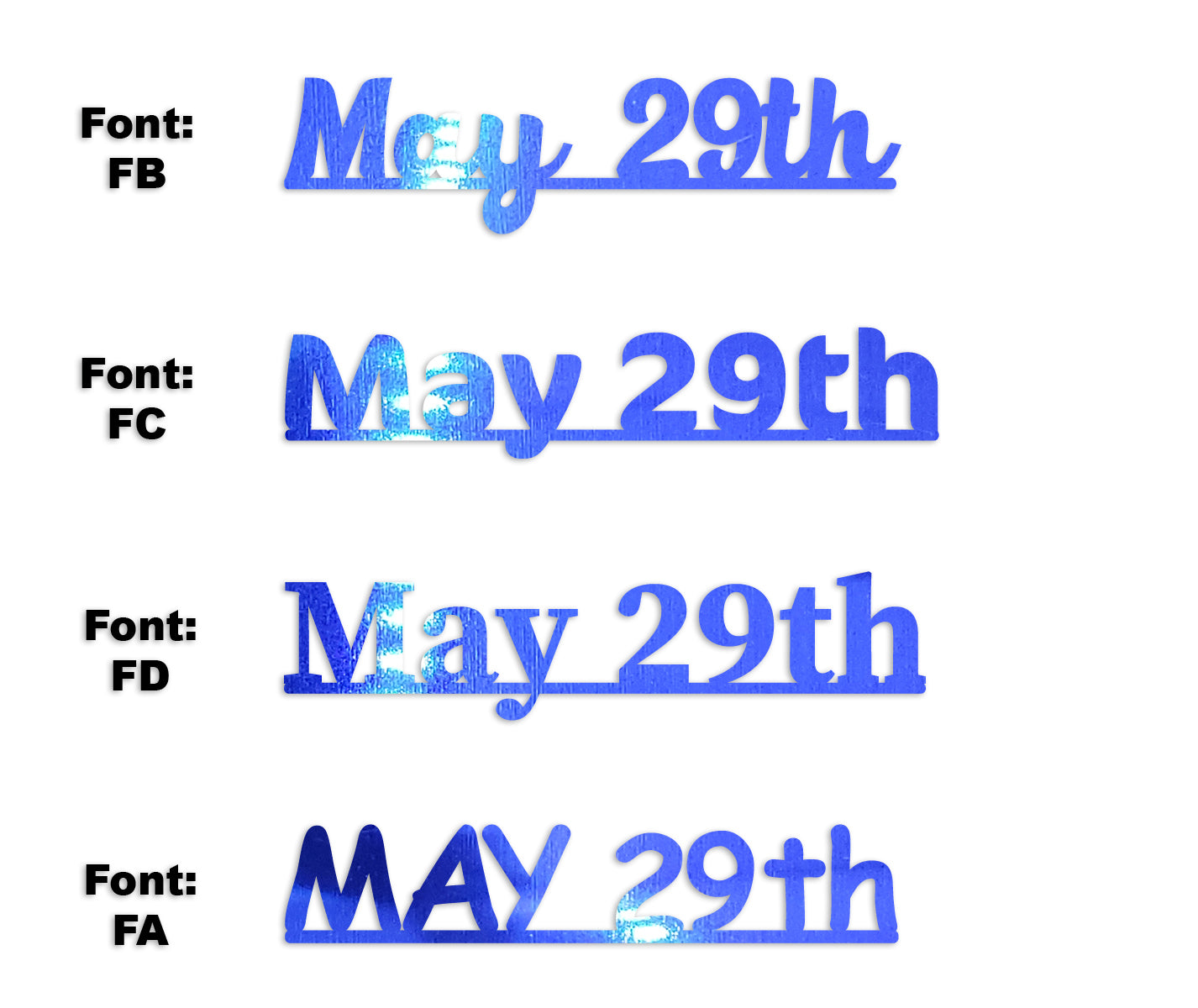 Custom-Fetti Date - MAY 29th Blue Royal