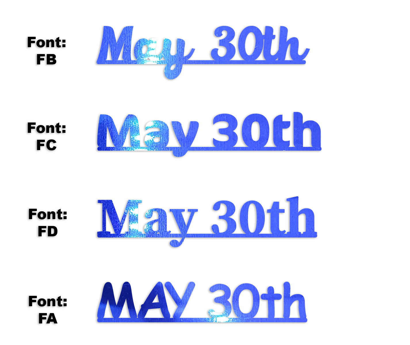 Custom-Fetti Date - MAY 30th Blue Royal