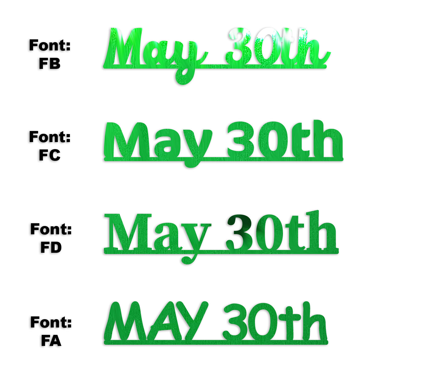 Custom-Fetti Date - MAY 30th Green