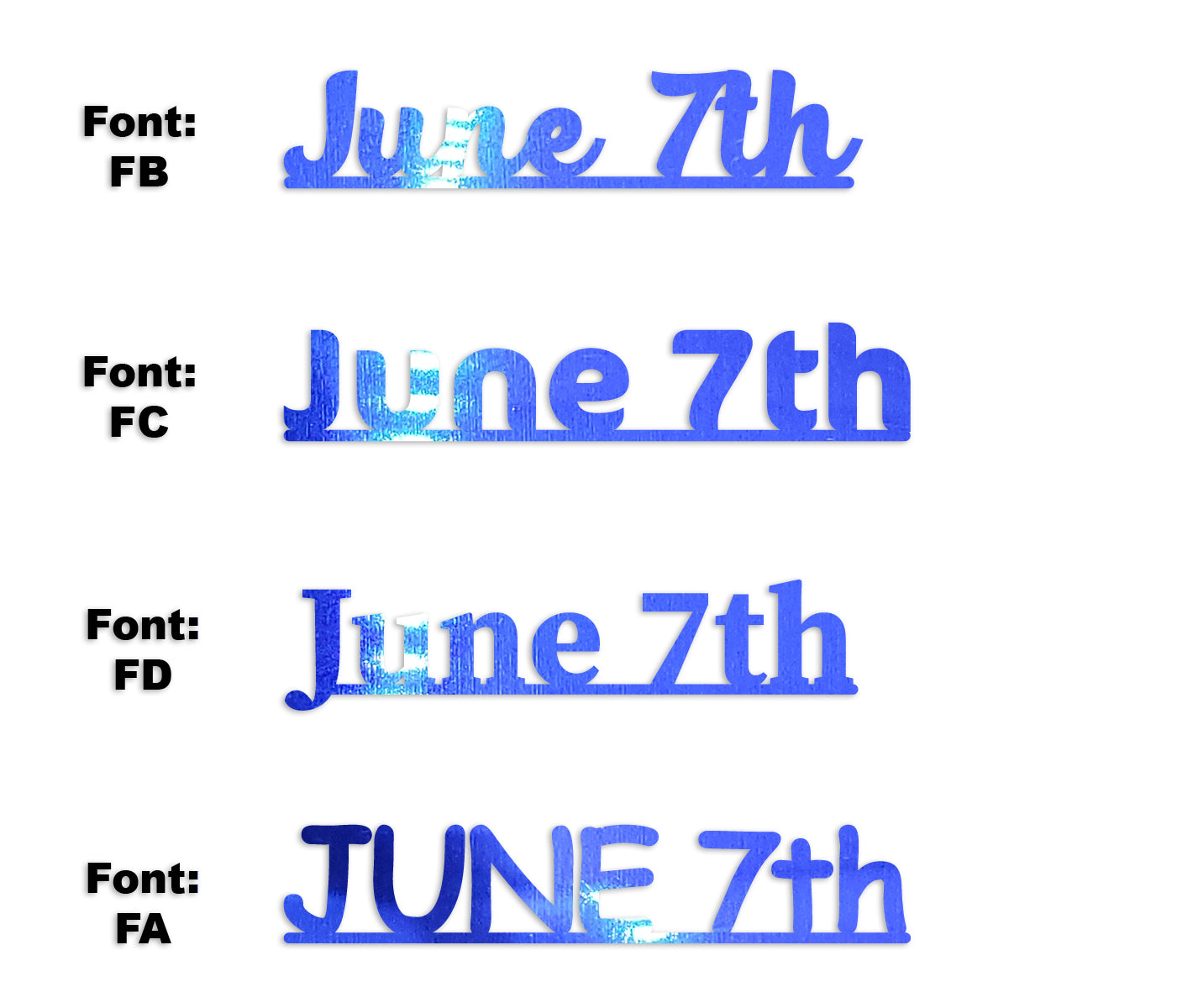 Custom-Fetti Date - JUNE 7th Blue Royal