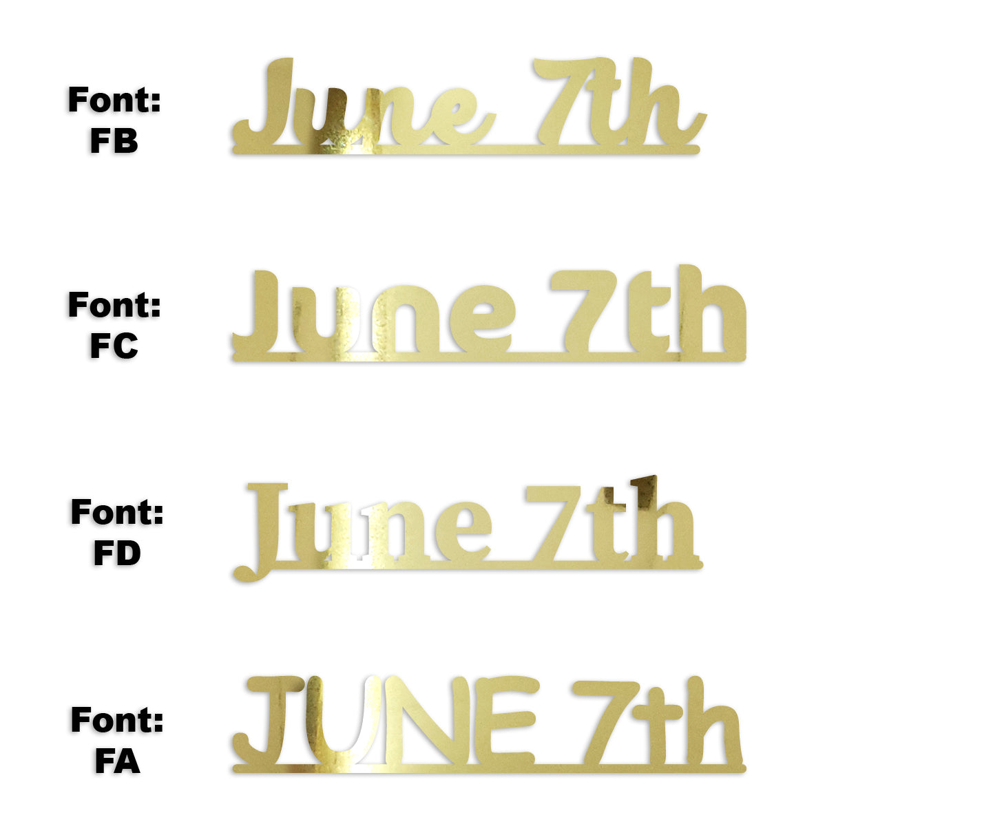 Custom-Fetti Date - JUNE 7th Gold