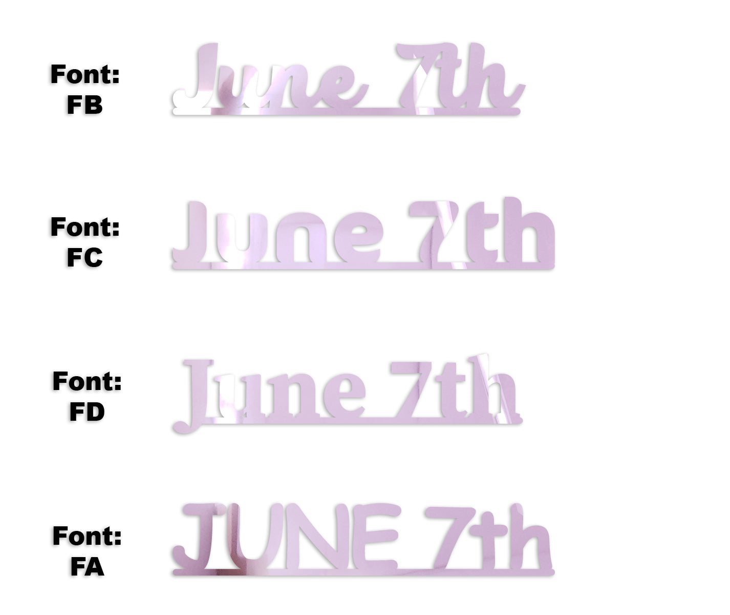 Custom-Fetti Date - JUNE 7th Pink