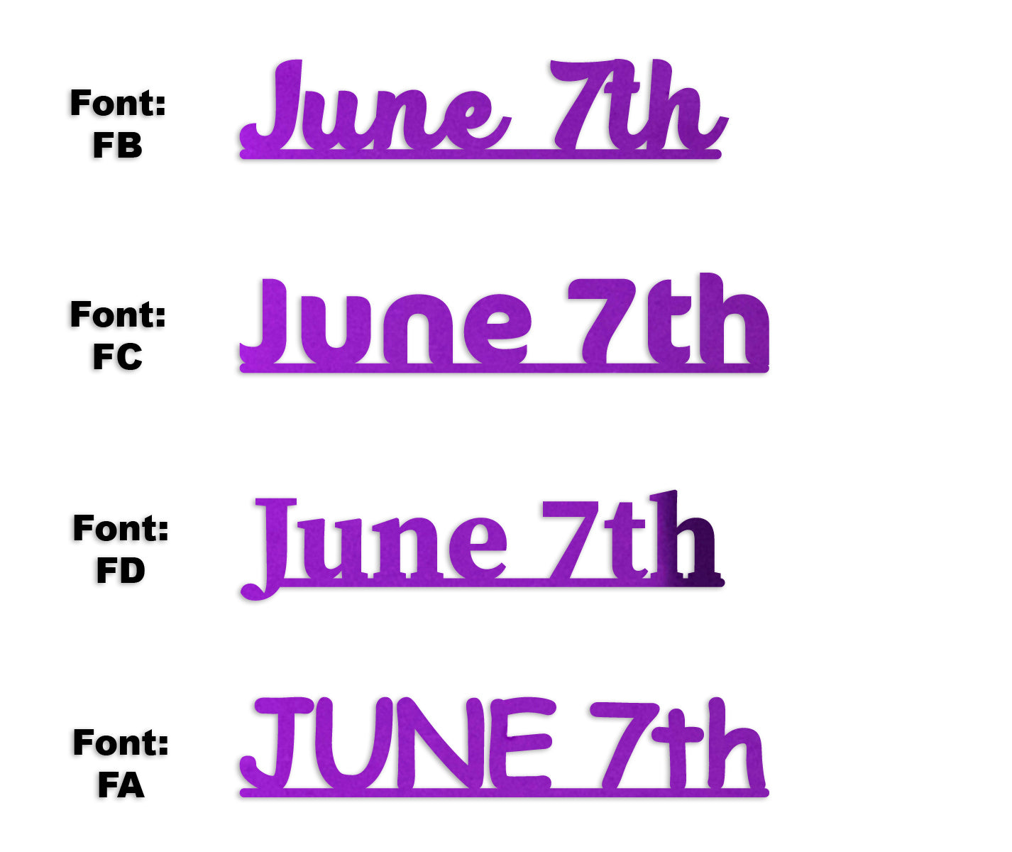 Custom-Fetti Date - JUNE 7th Purple