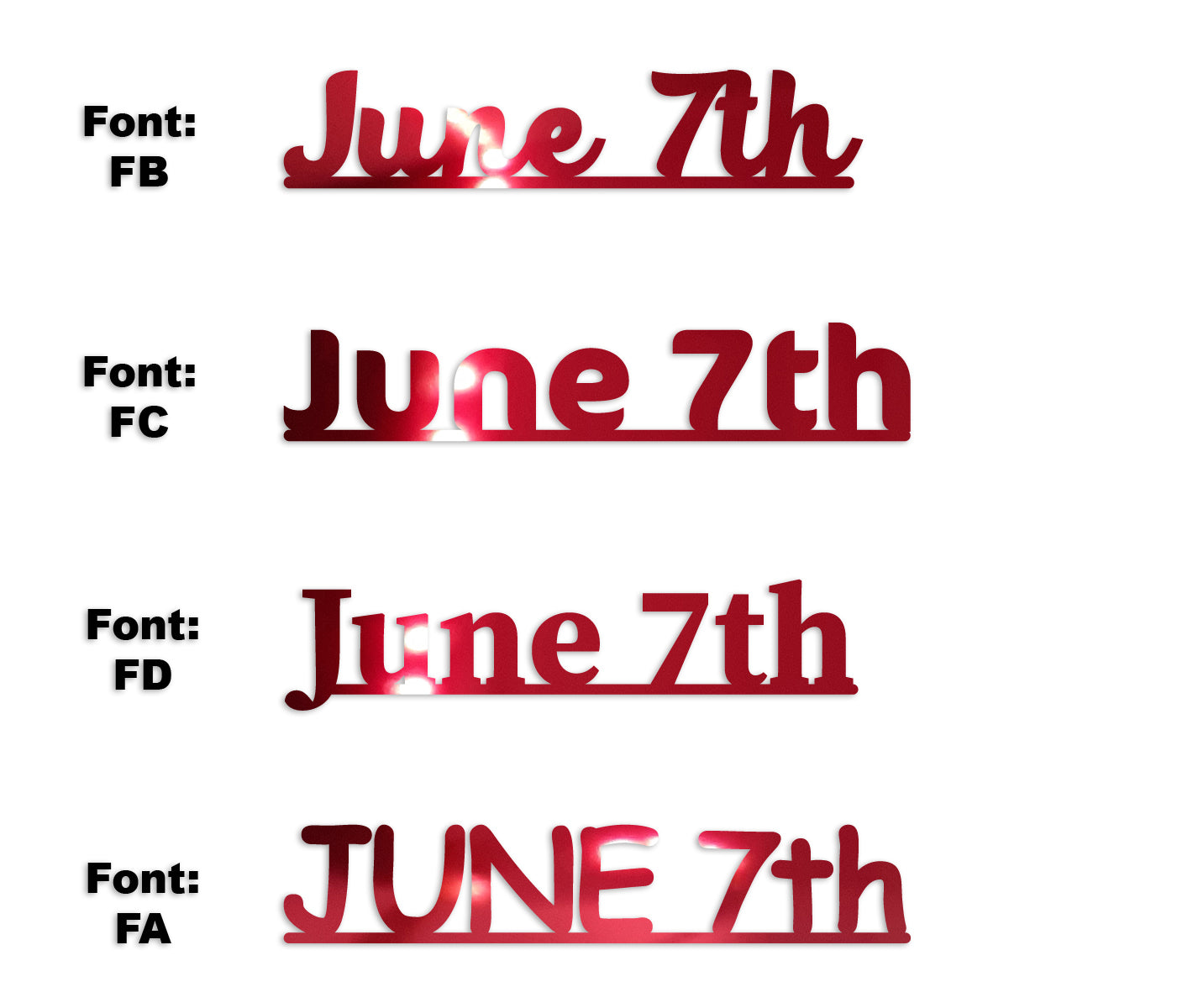 Custom-Fetti Date - JUNE 7th Red