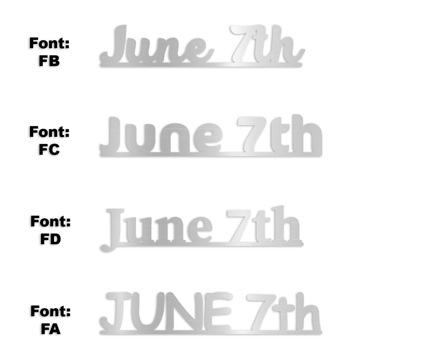 Custom-Fetti Date - JUNE 7th Silver