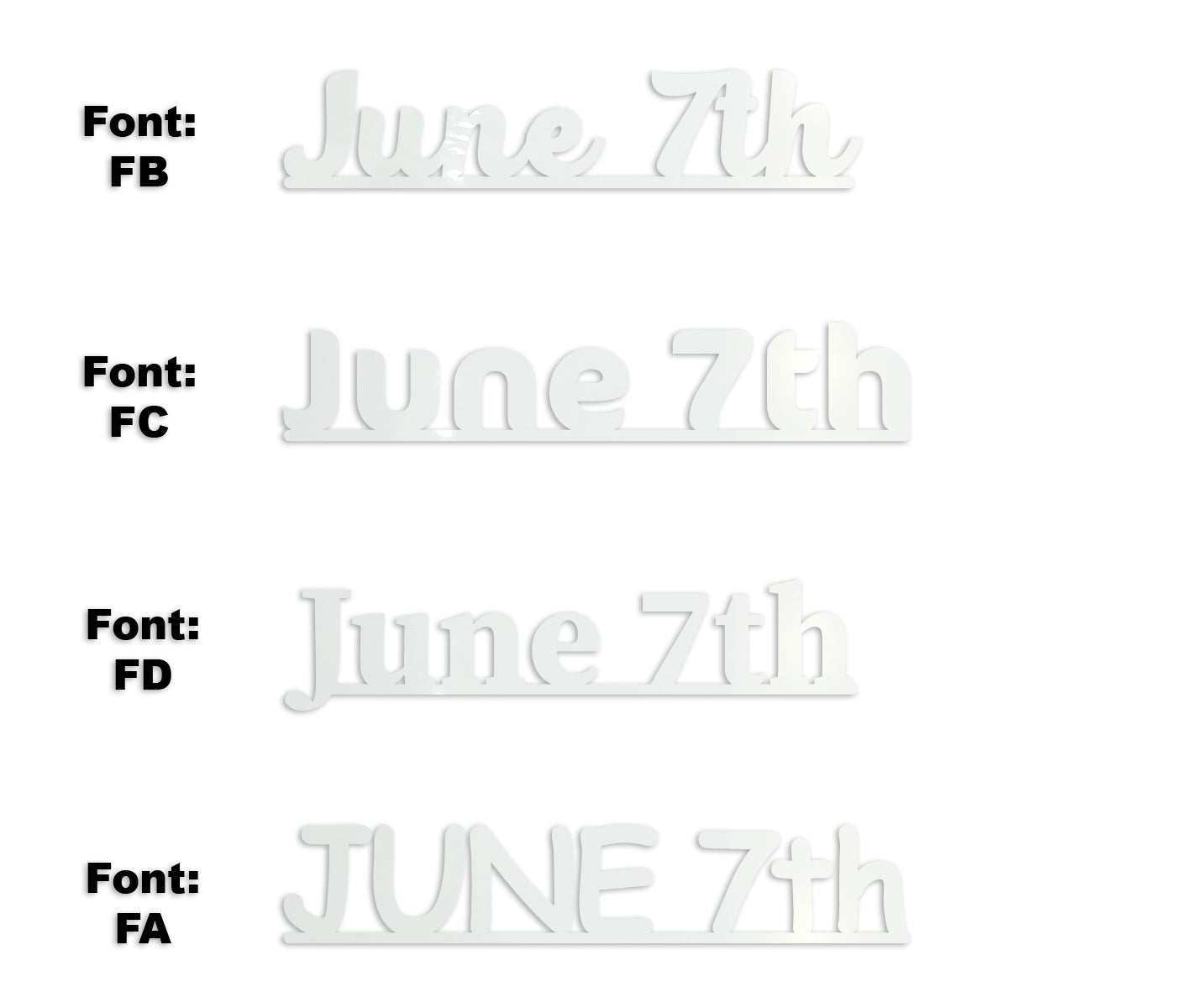 Custom-Fetti Date - JUNE 7th White