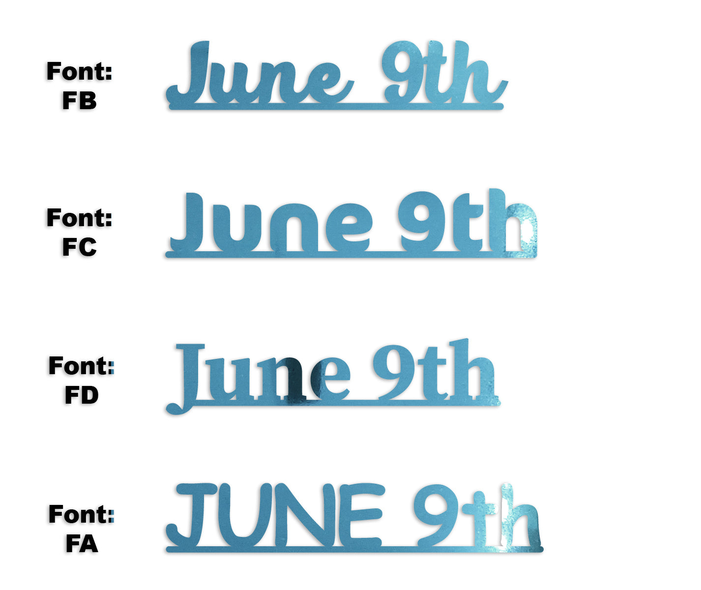 Custom-Fetti Date - JUNE 9th Blue Sky