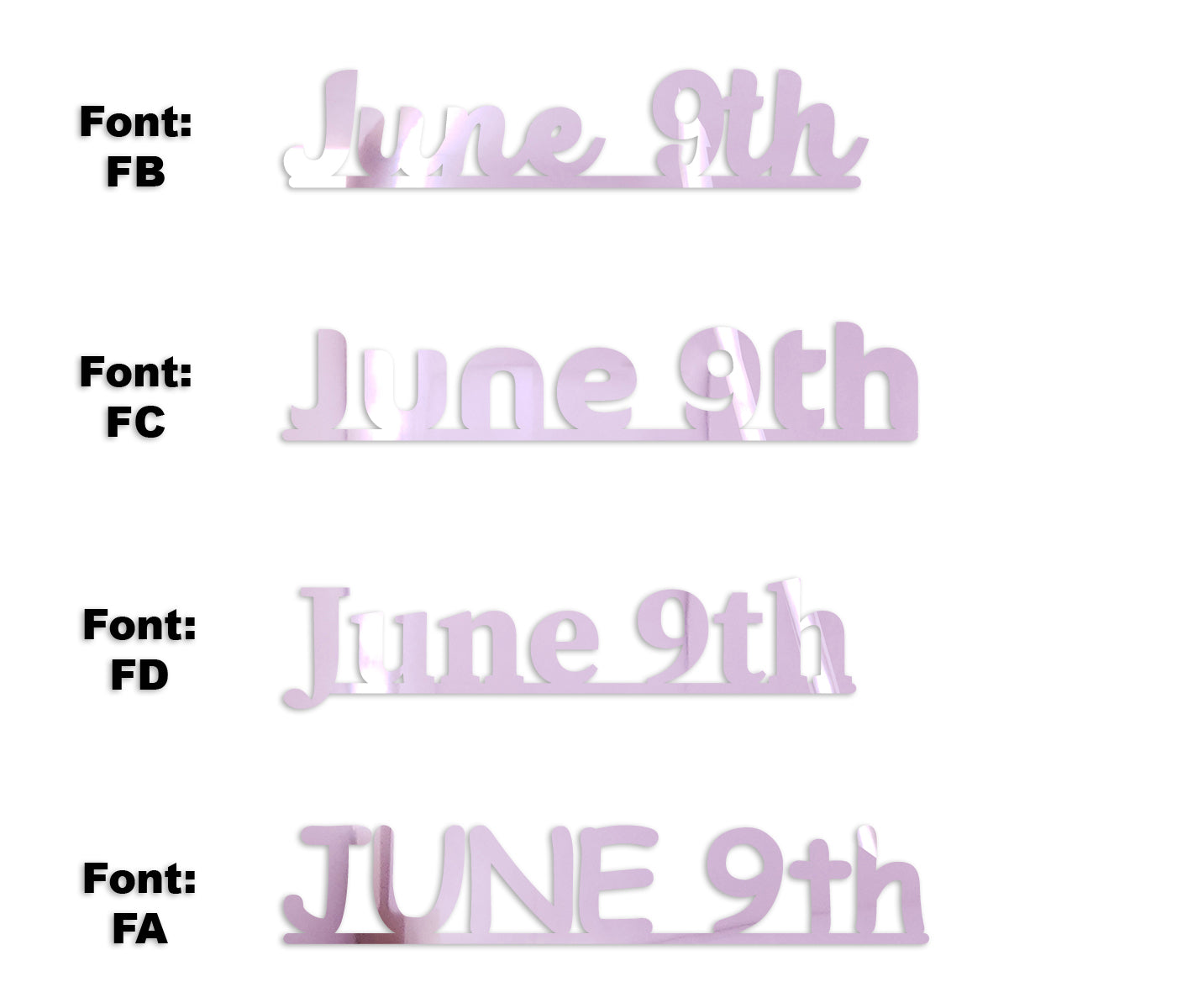 Custom-Fetti Date - JUNE 9th Pink