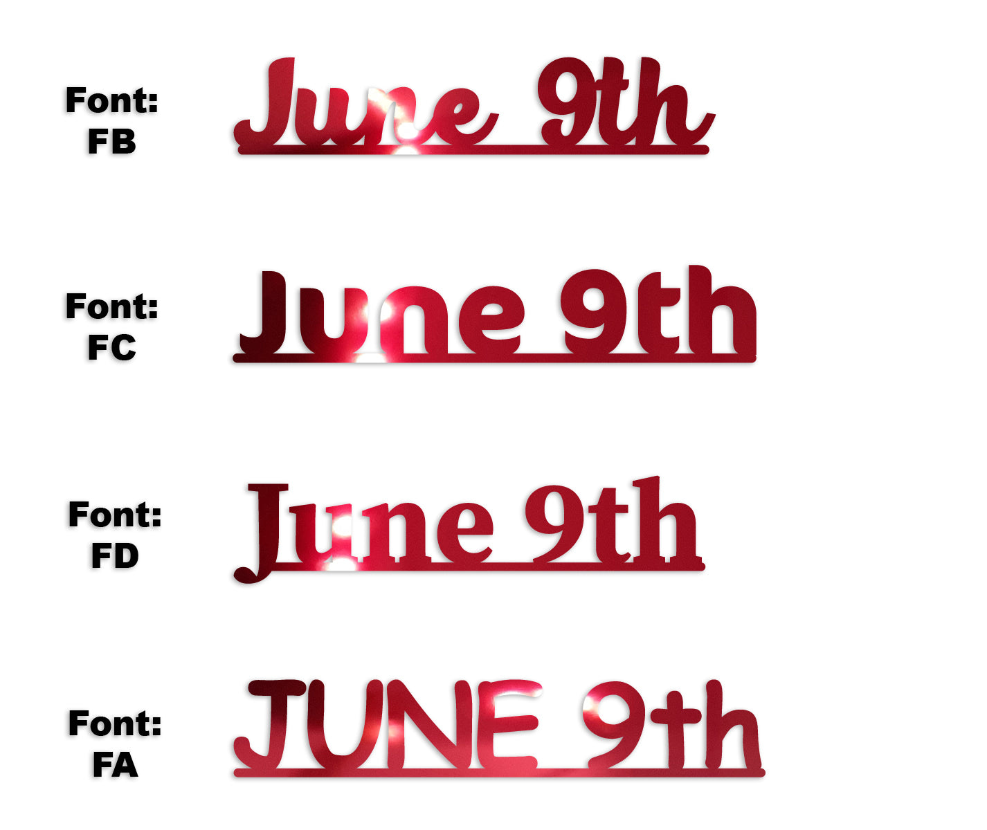 Custom-Fetti Date - JUNE 9th Red