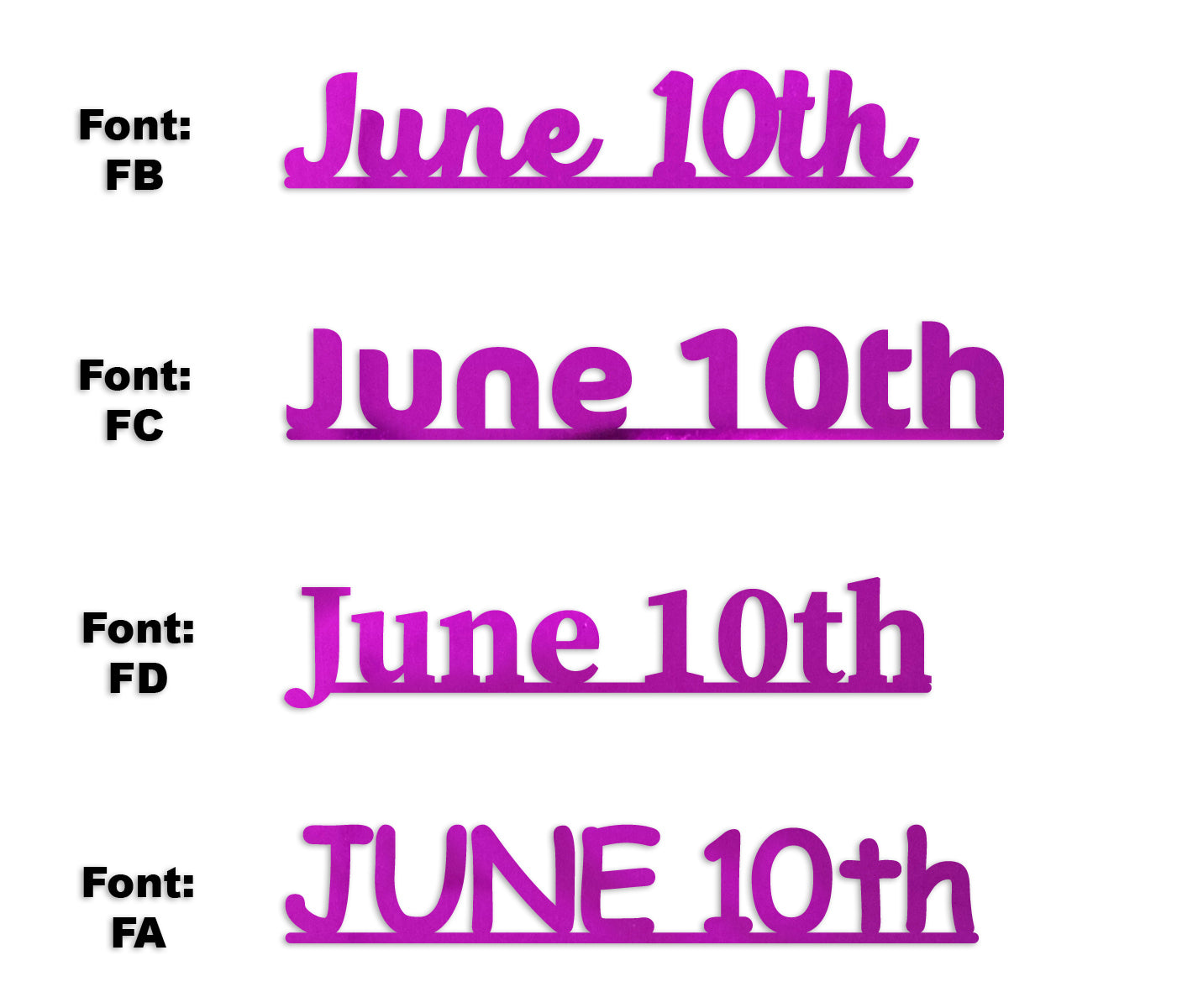 Custom-Fetti Date - JUNE 10th Fuchsia