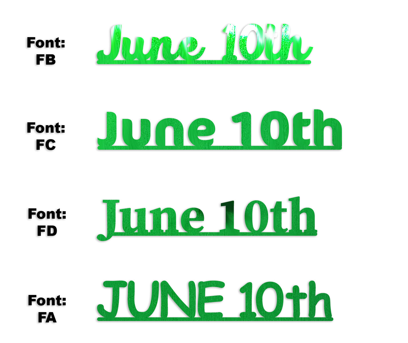 Custom-Fetti Date - JUNE 10th Green