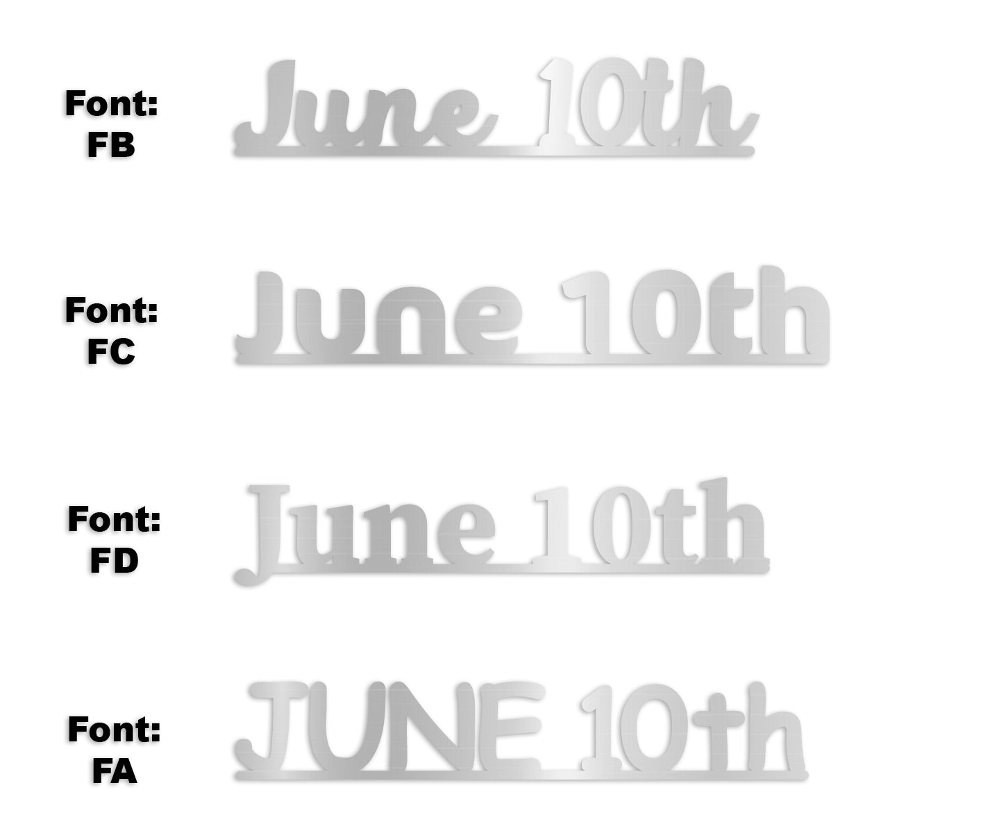 Custom-Fetti Date - JUNE 10th Silver