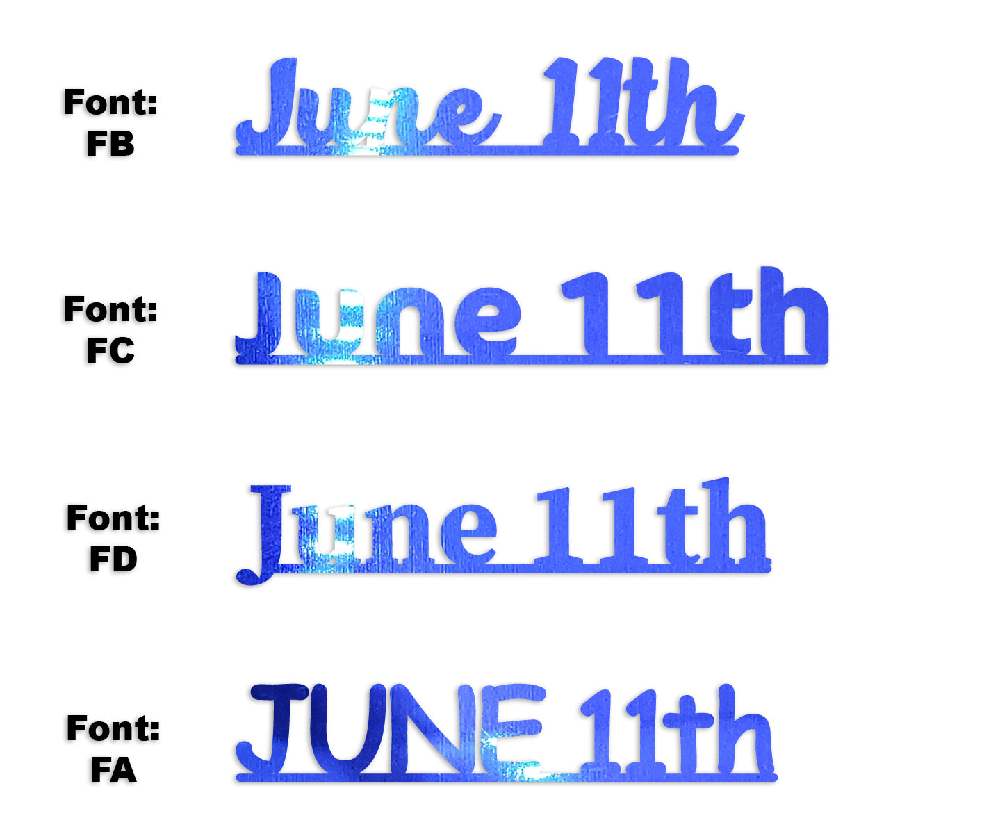 Custom-Fetti Date - JUNE 11th Blue Royal