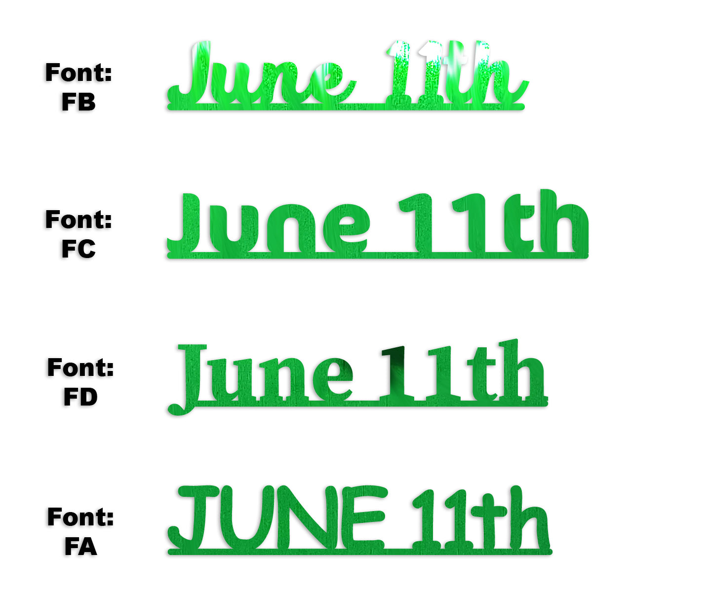 Custom-Fetti Date - JUNE 11th Green