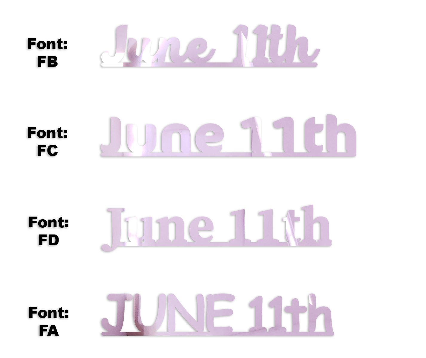 Custom-Fetti Date - JUNE 11th Pink