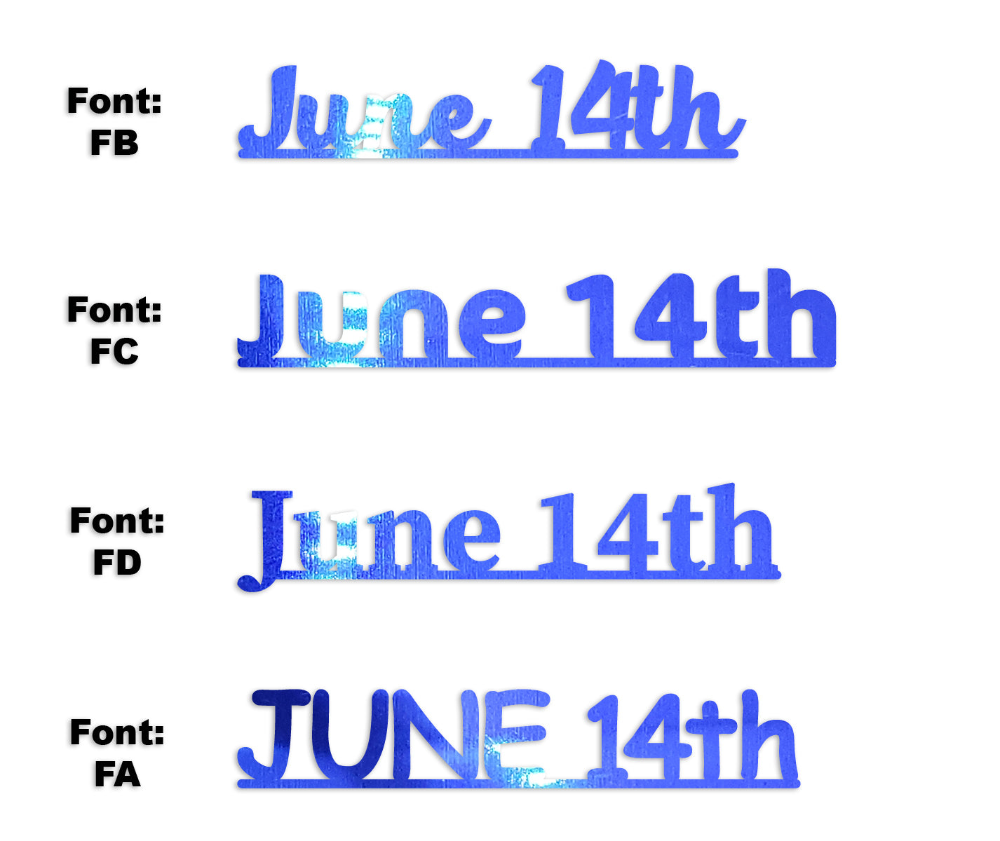 Custom-Fetti Date - JUNE 14th Blue Royal