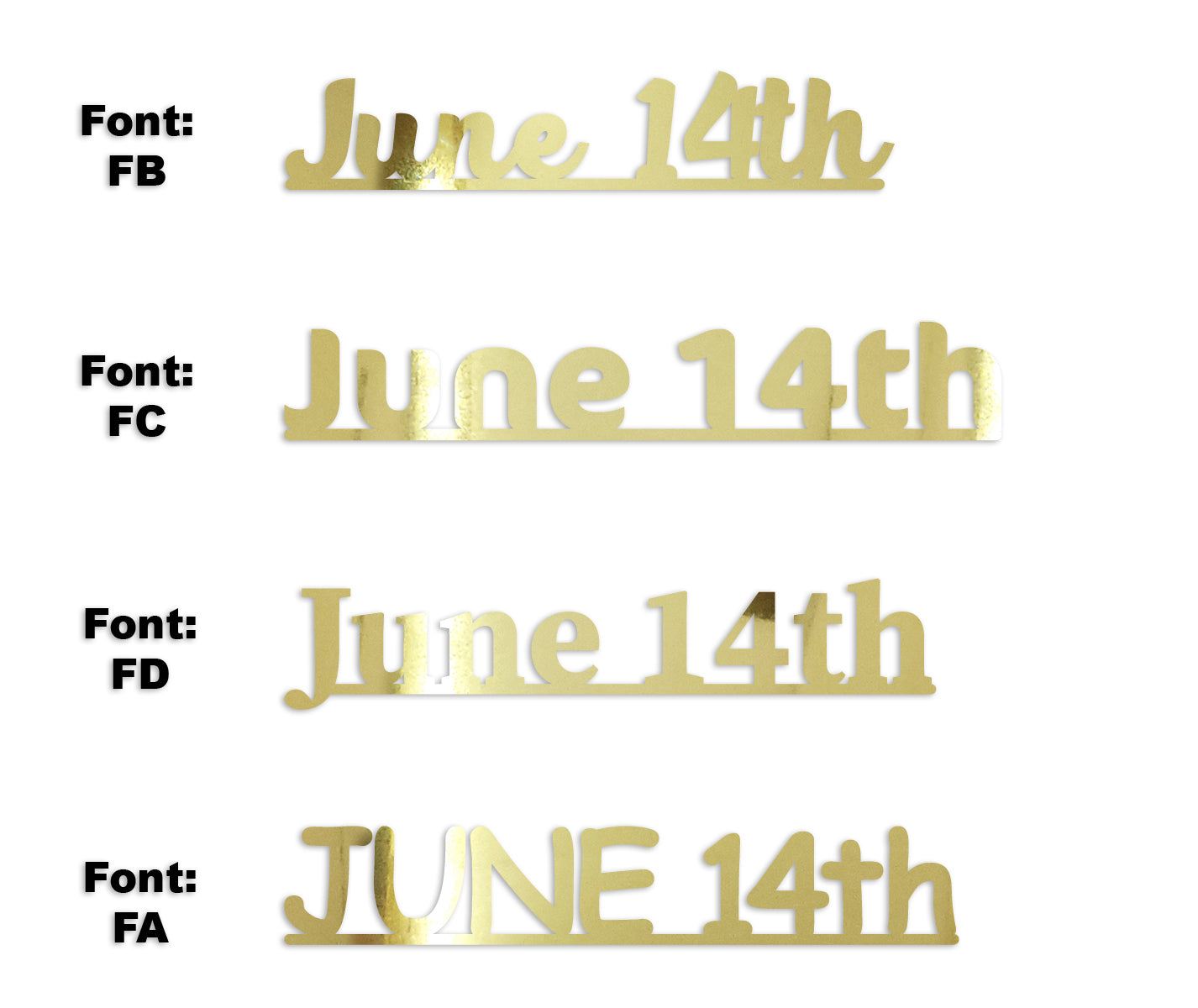 Custom-Fetti Date - JUNE 14th Gold