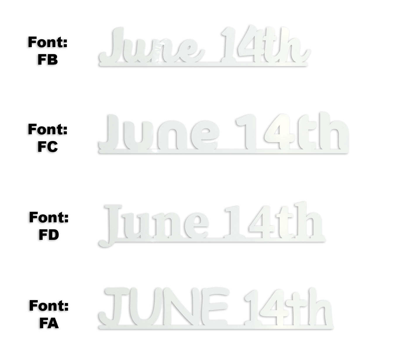 Custom-Fetti Date - JUNE 14th White