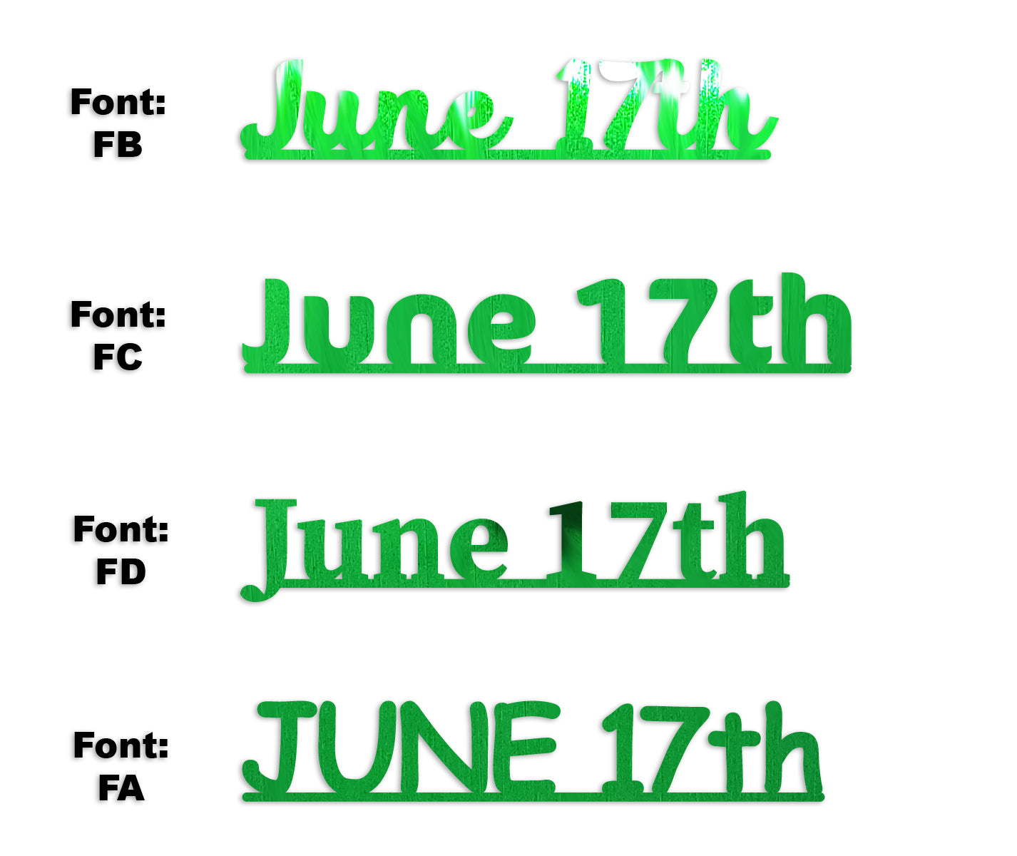 Custom-Fetti Date - JUNE 17th Green