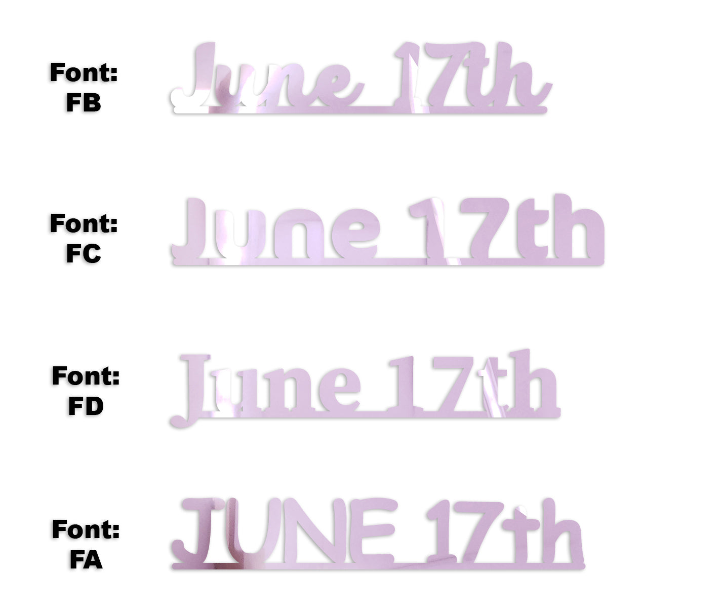 Custom-Fetti Date - JUNE 17th Pink