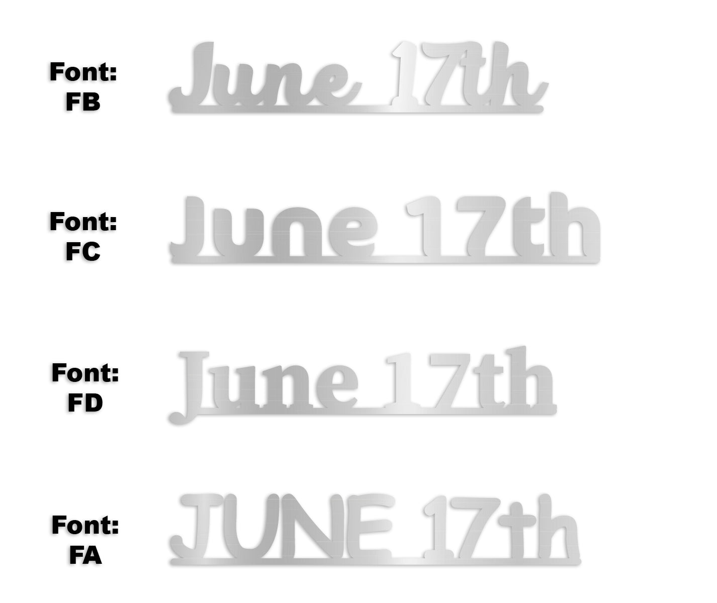 Custom-Fetti Date - JUNE 17th Silver