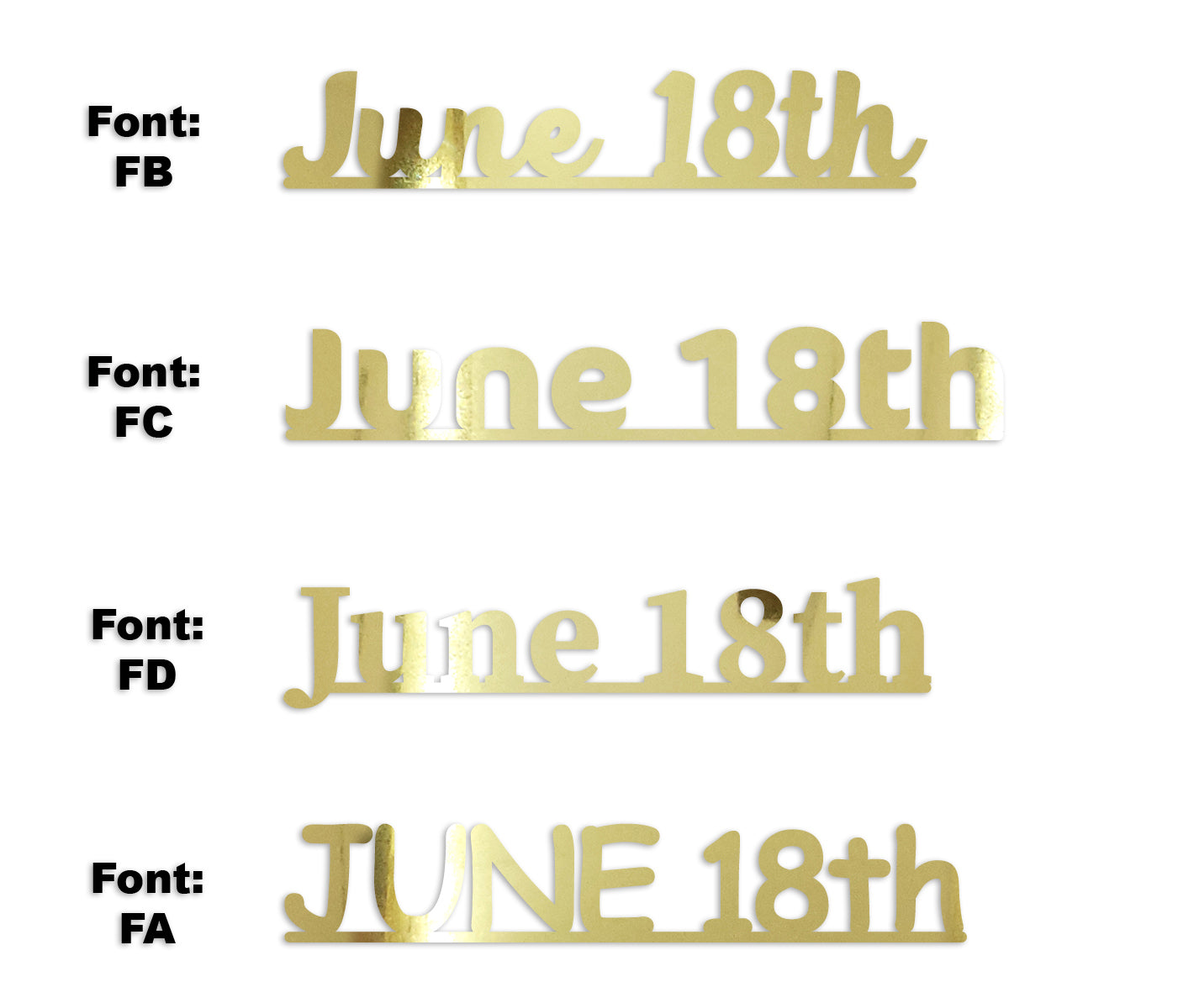 Custom-Fetti Date - JUNE 18th Gold