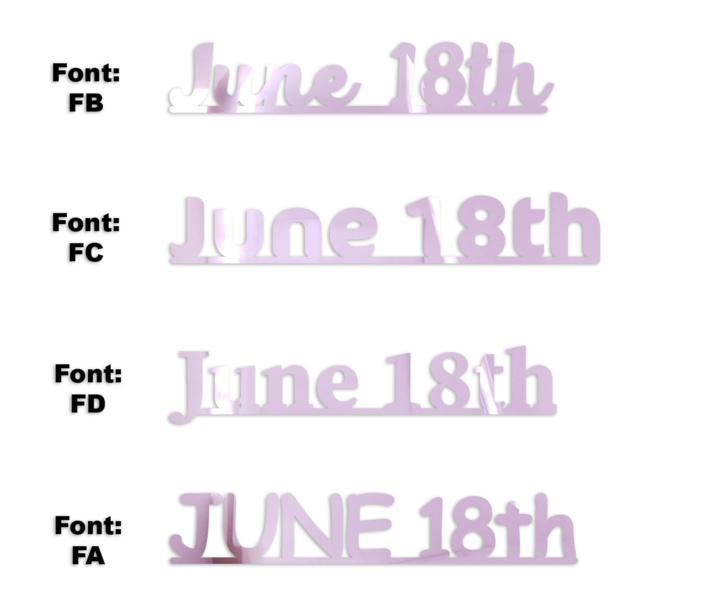 Custom-Fetti Date - JUNE 18th Pink