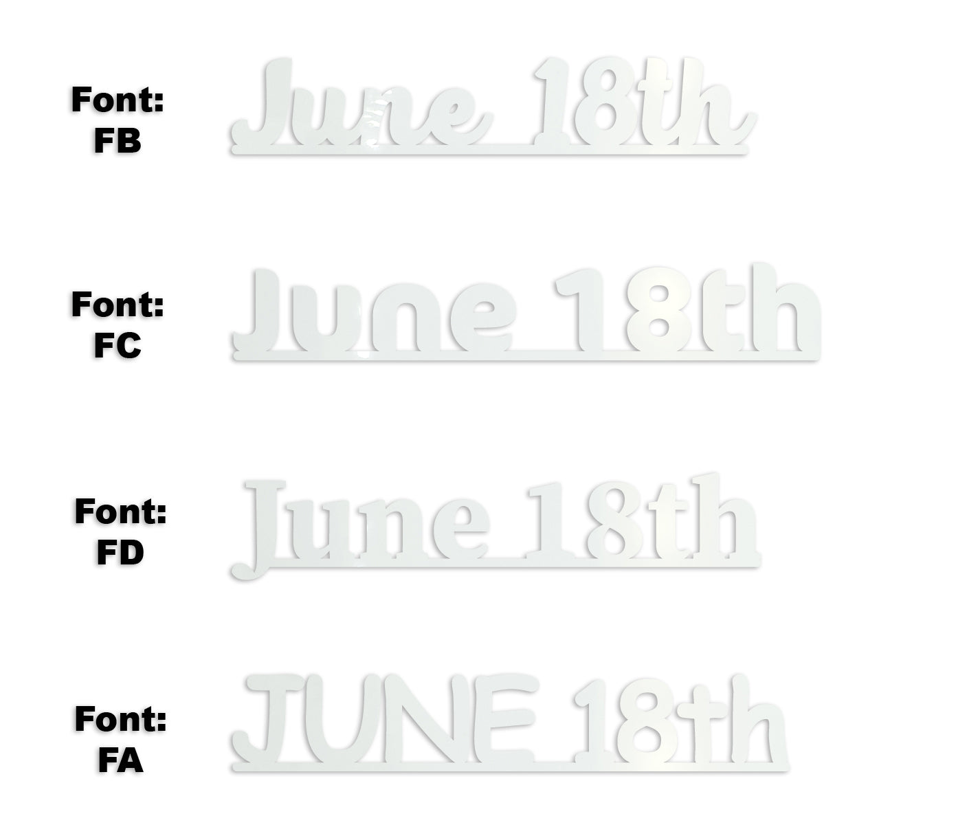 Custom-Fetti Date - JUNE 18th White