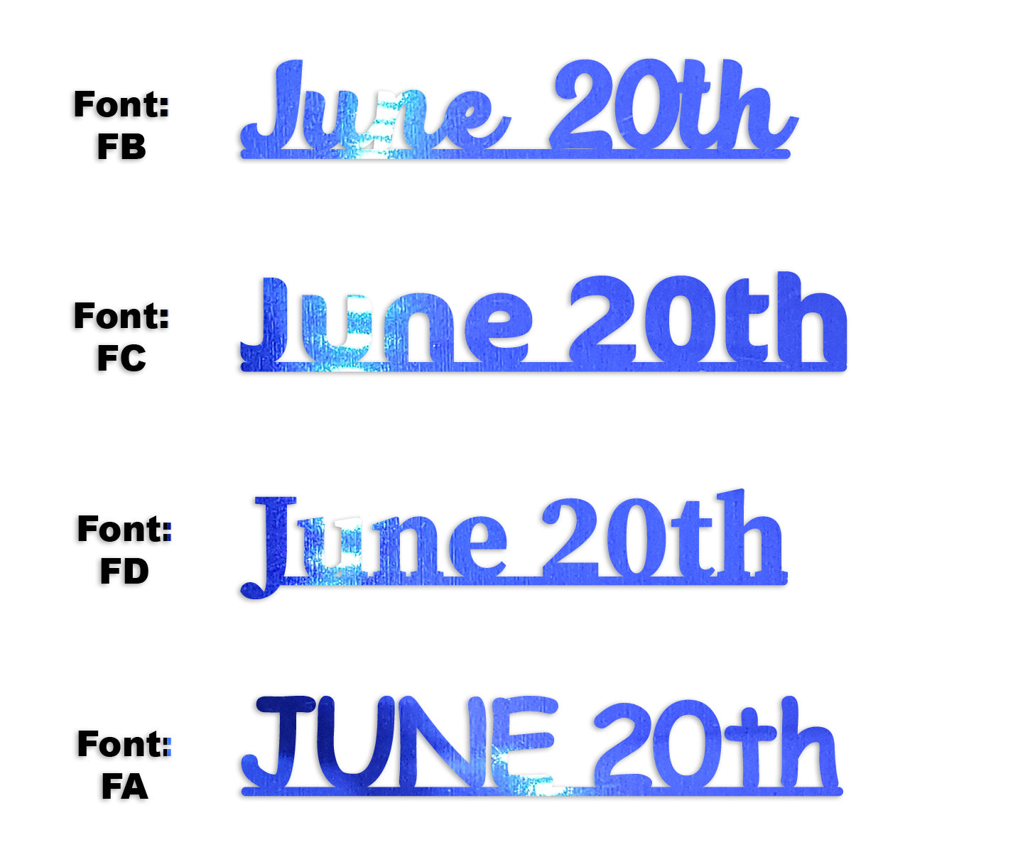 Custom-Fetti Date - JUNE 20th Blue Royal