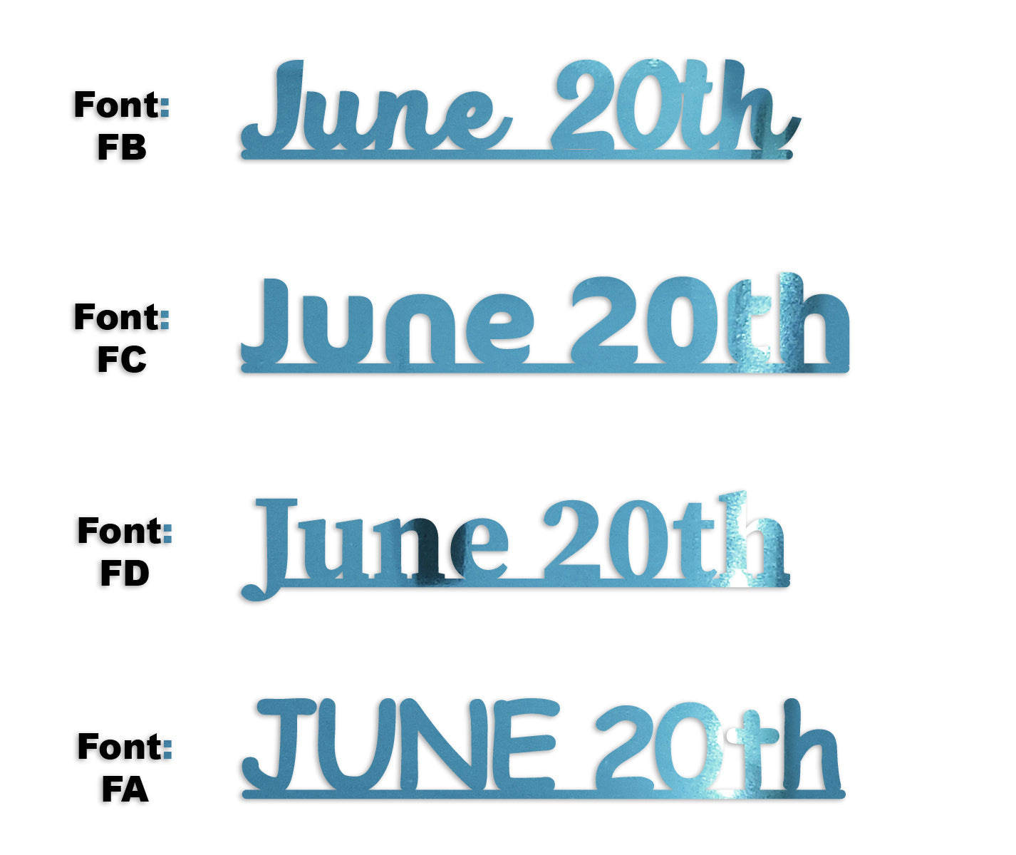 Custom-Fetti Date - JUNE 20th Blue Sky