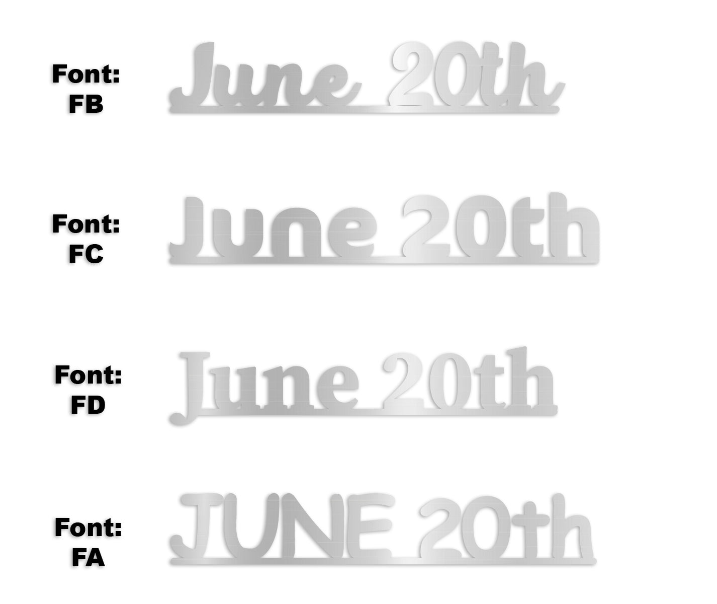 Custom-Fetti Date - JUNE 20th Silver