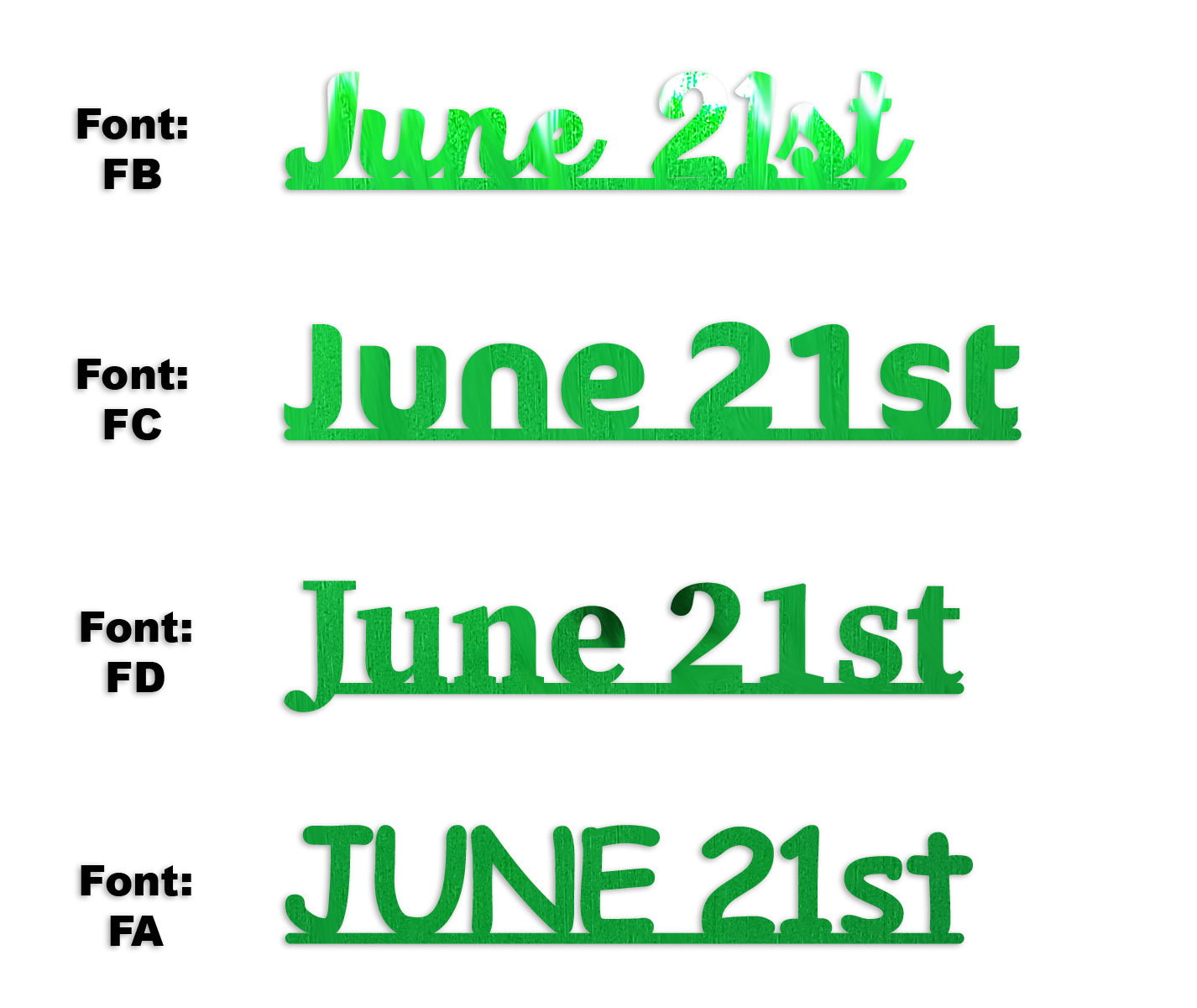 Custom-Fetti Date - JUNE 21st Green