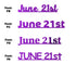 Custom-Fetti Date - JUNE 21st Purple