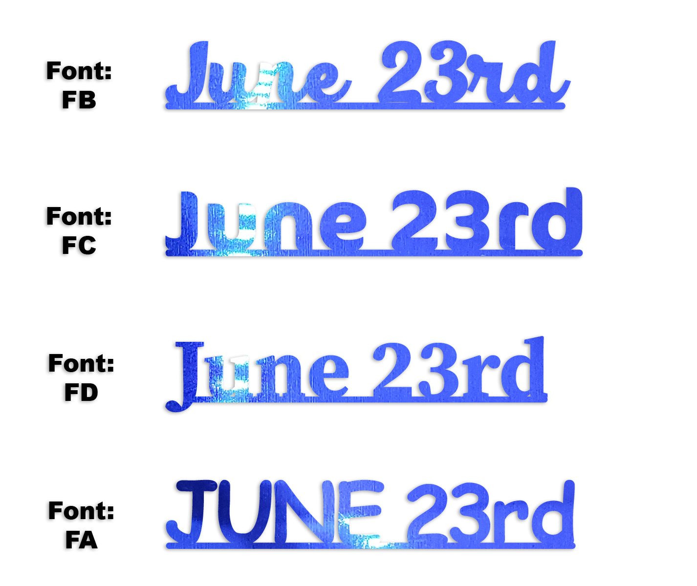 Custom-Fetti Date - JUNE 23rd Blue Royal