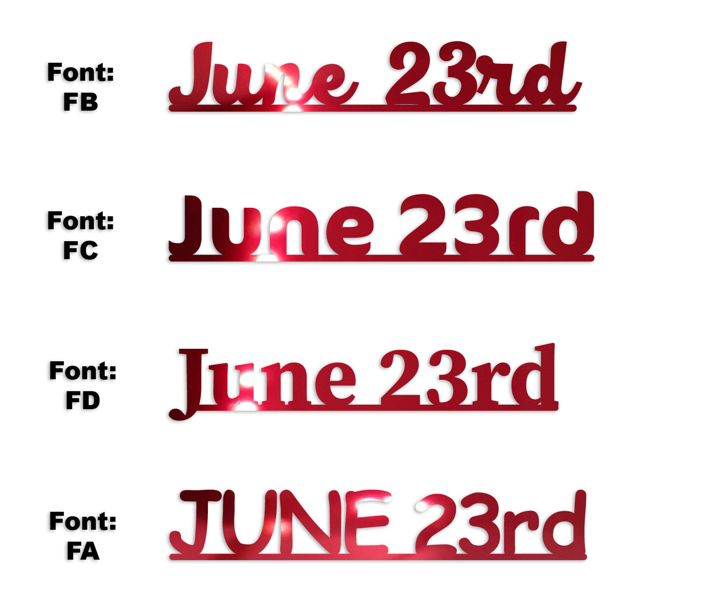 Custom-Fetti Date - JUNE 23rd Red