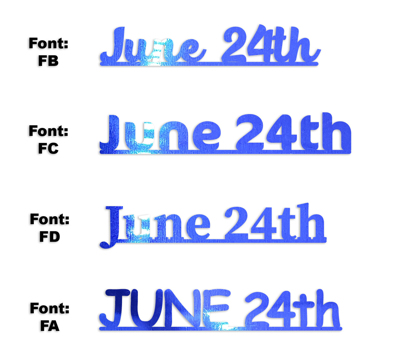 Custom-Fetti Date - JUNE 24th Blue Royal