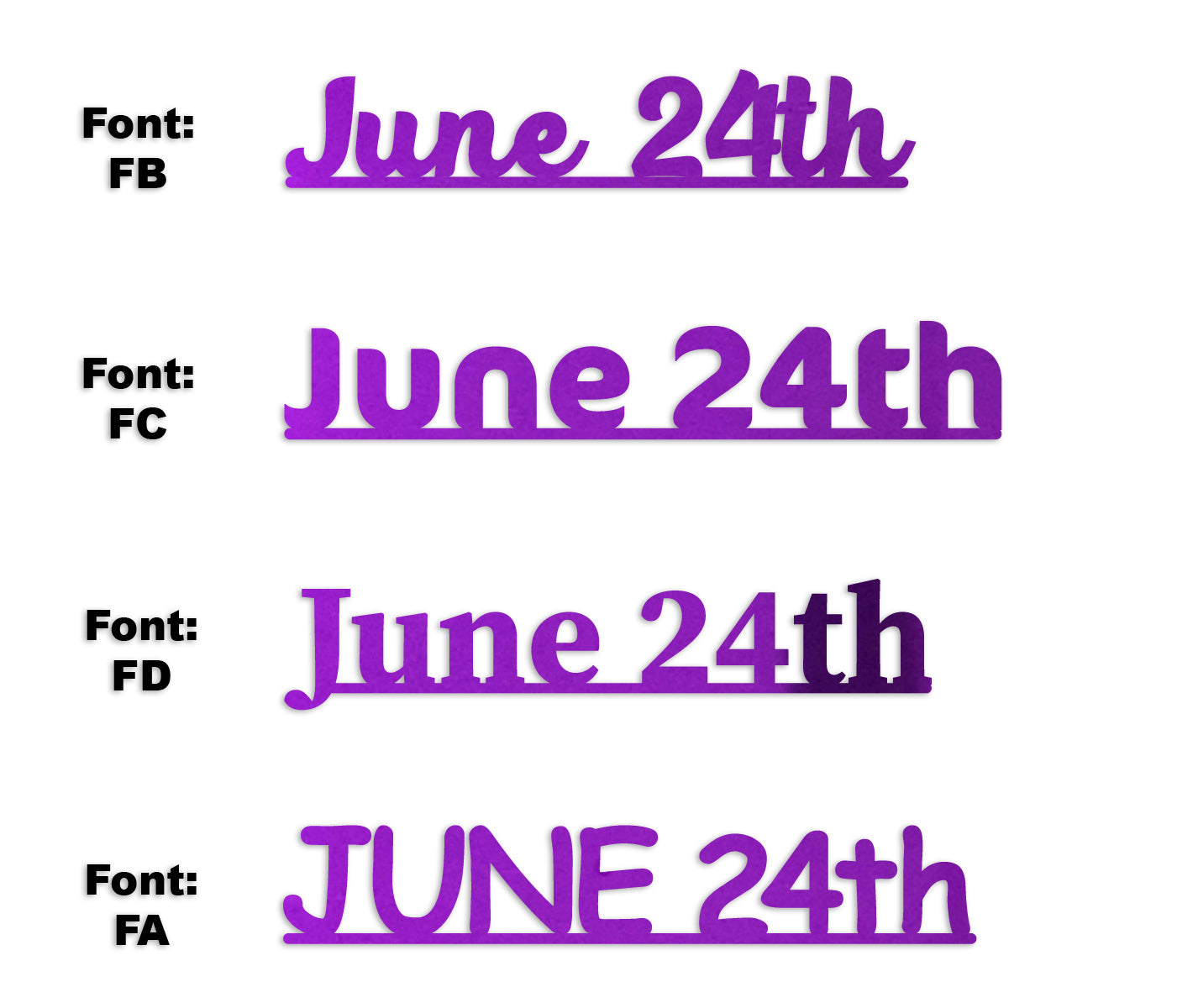 Custom-Fetti Date - JUNE 24th Purple