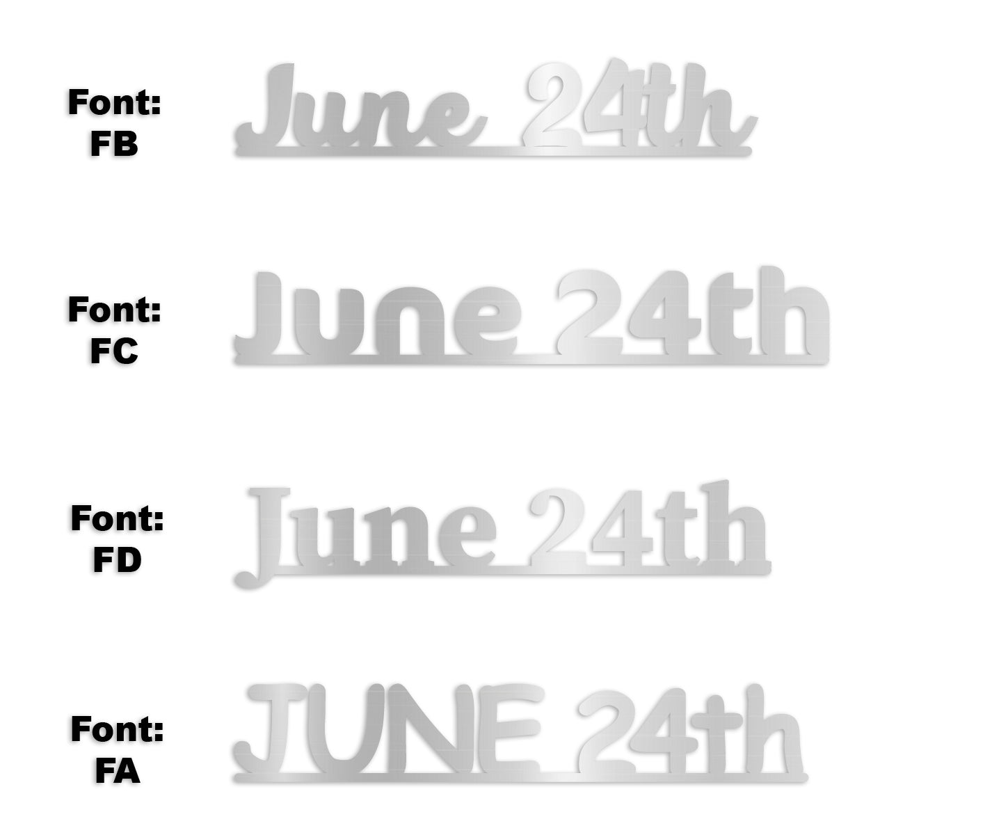 Custom-Fetti Date - JUNE 24th Silver