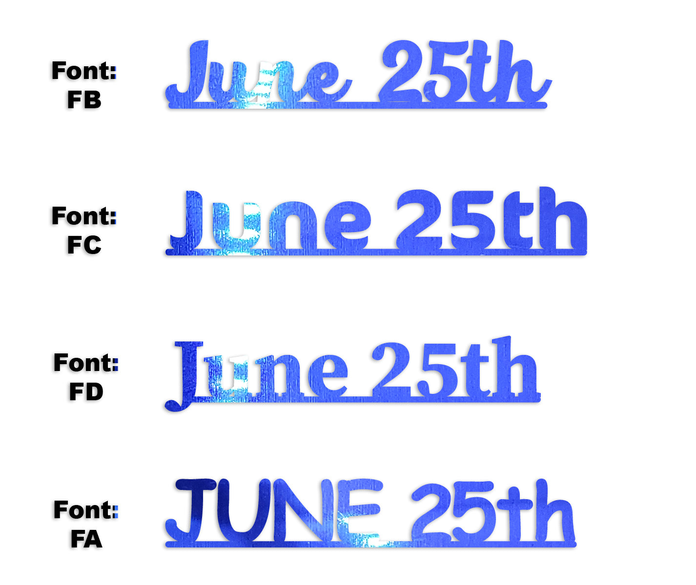 Custom-Fetti Date - JUNE 25th Blue Royal