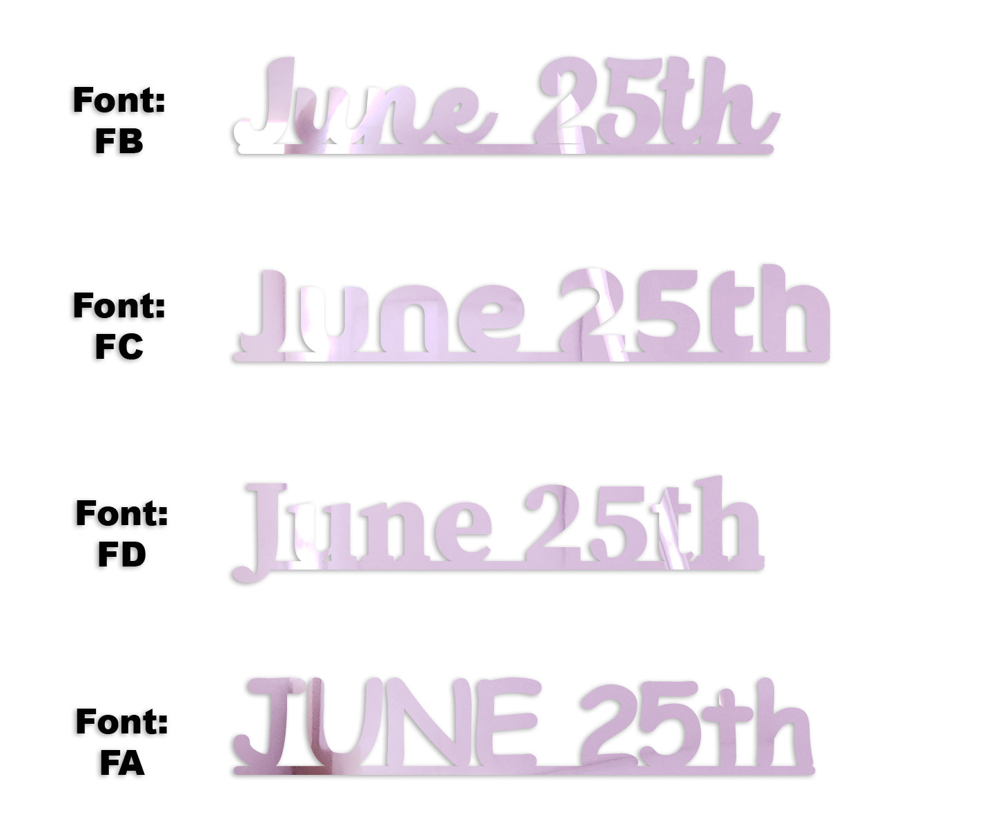 Custom-Fetti Date - JUNE 25th Pink