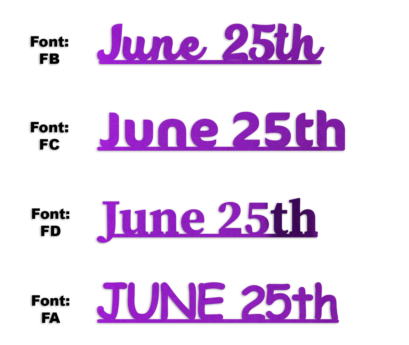 Custom-Fetti Date - JUNE 25th Purple